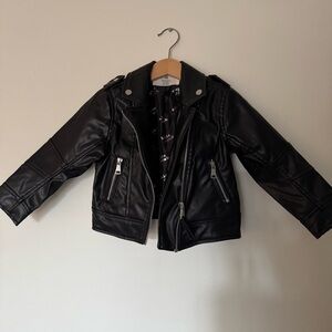 H&M Black Leather Motorcycle Jacket